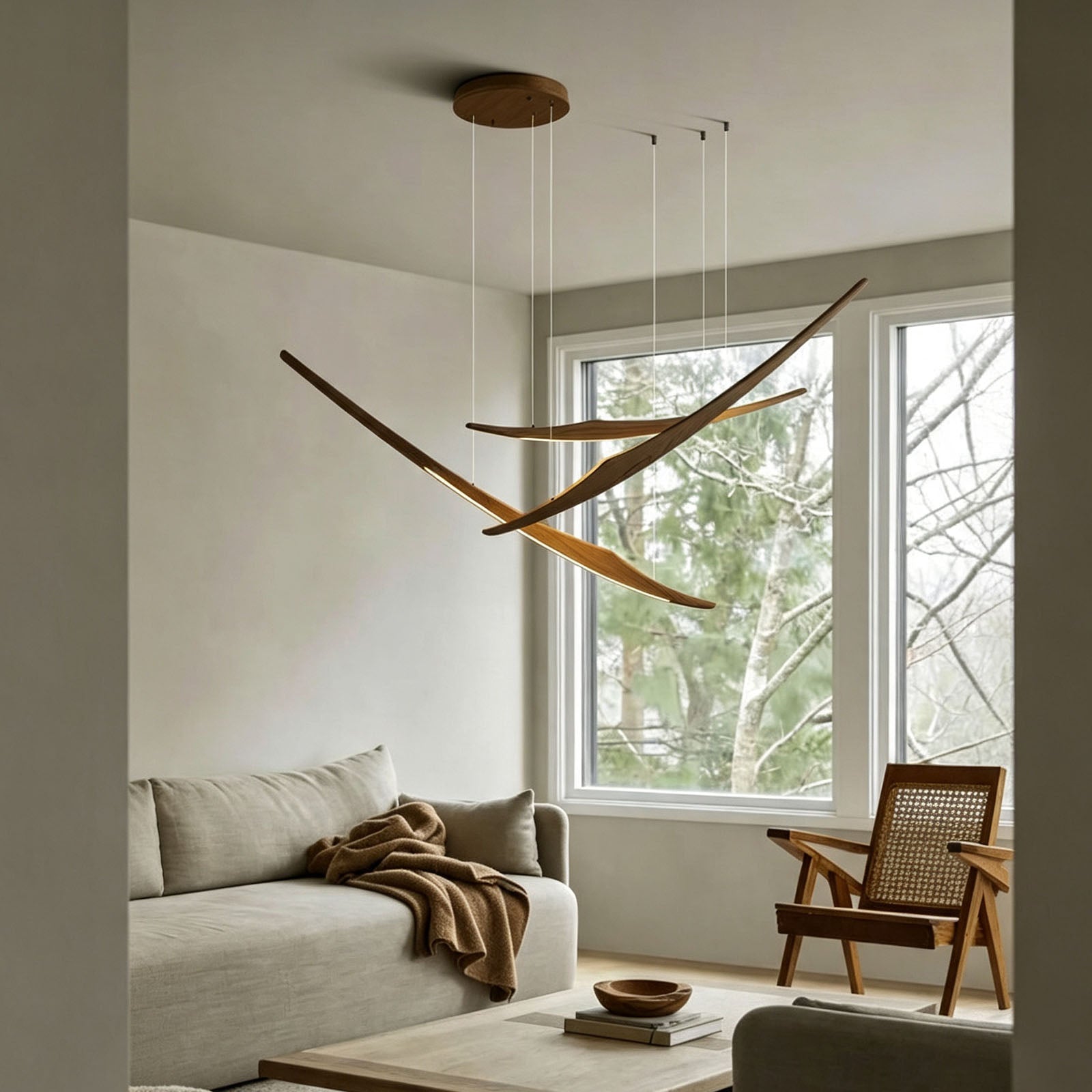 WOMO Long Branch Wood Chandelier-WM3282