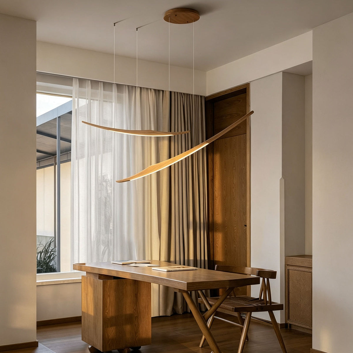 WOMO Long Branch Wood Chandelier-WM3282