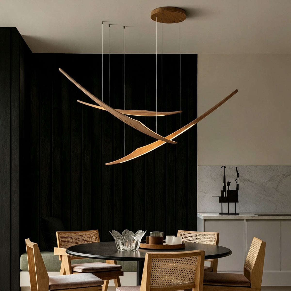 WOMO Long Branch Wood Chandelier-WM3282