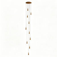 WOMO Multi‑Head Cone Wooden Chandelier-WM3283