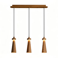 WOMO Multi‑Head Cone Wooden Chandelier-WM3283