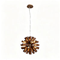 WOMO Bloom Starburst Wooden Chandelier-WM3284