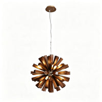 WOMO Bloom Starburst Wooden Chandelier-WM3284