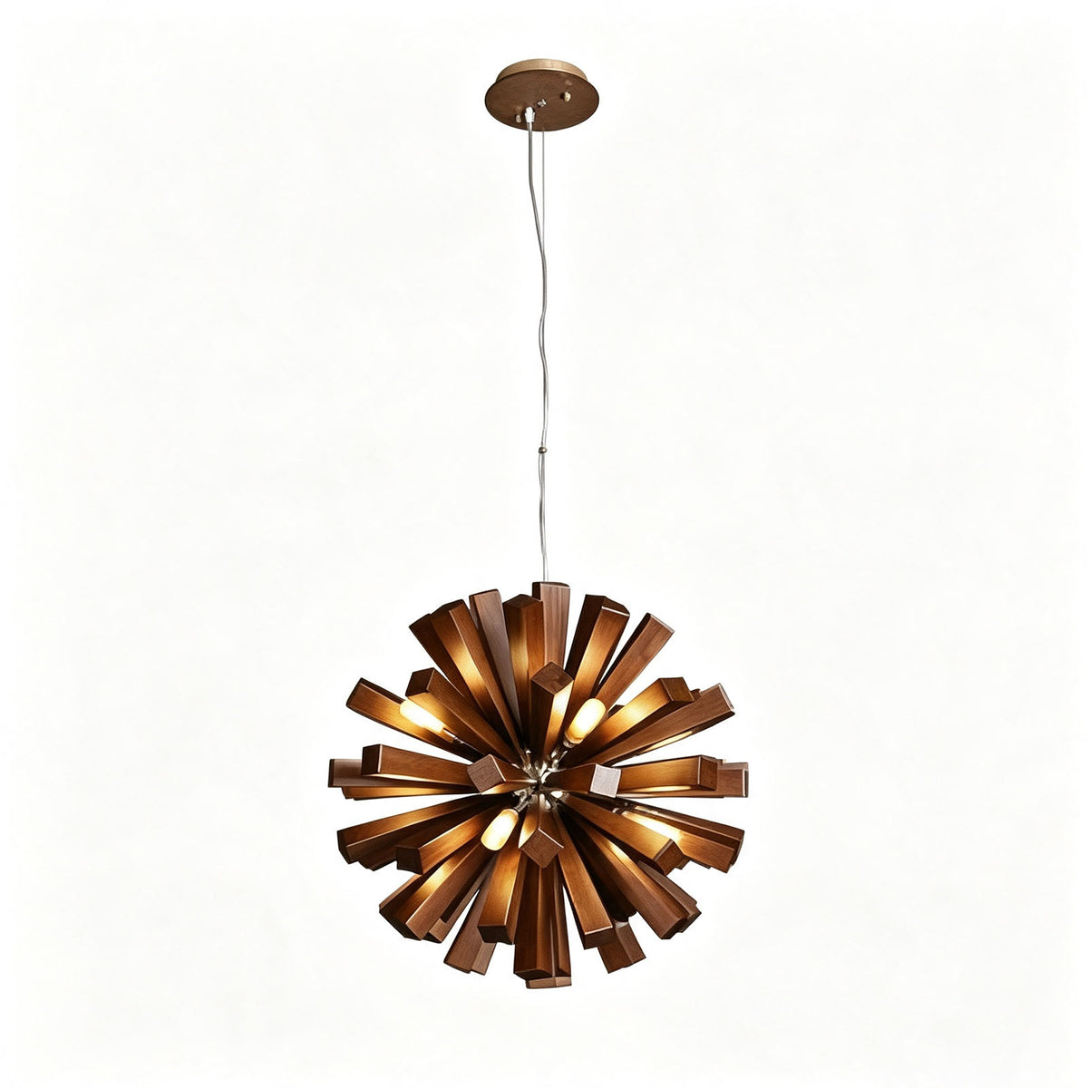 WOMO Bloom Starburst Wooden Chandelier-WM3284