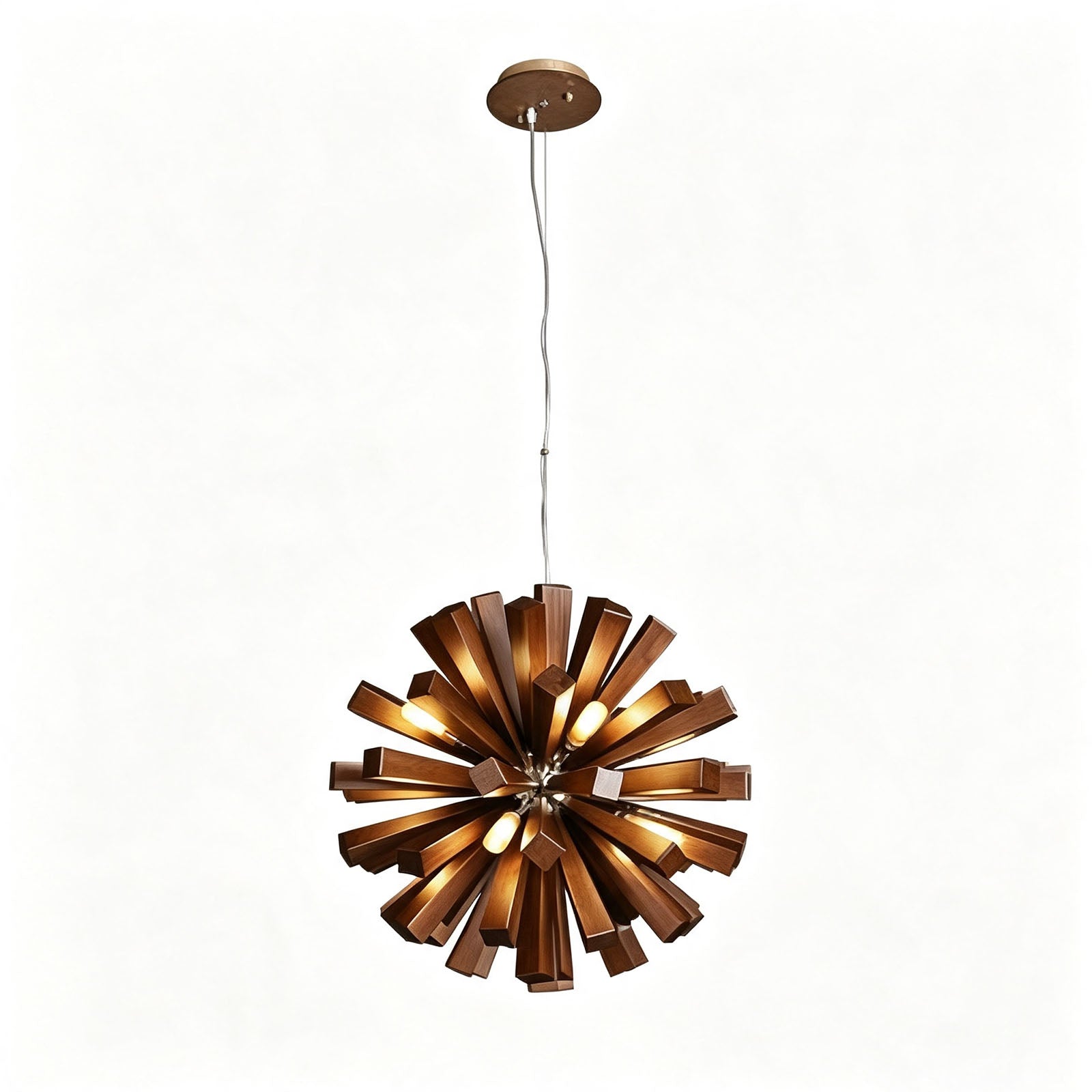 WOMO Bloom Starburst Wooden Chandelier-WM3284