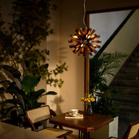WOMO Bloom Starburst Wooden Chandelier-WM3284