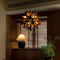 WOMO Bloom Starburst Wooden Chandelier-WM3284