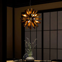 WOMO Bloom Starburst Wooden Chandelier-WM3284