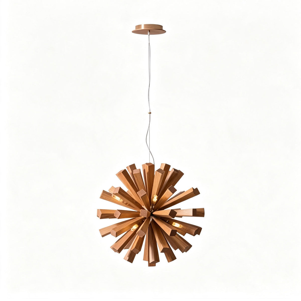 WOMO Bloom Starburst Wooden Chandelier-WM3284