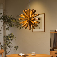WOMO Bloom Starburst Wooden Chandelier-WM3284