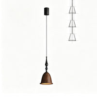 WOMO Small Wood Carved Bell Pendant Light-WM3285