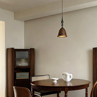 WOMO Small Wood Carved Bell Pendant Light-WM3285