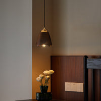 WOMO Bell‑Shade Multi‑Light Wood Pendant Light-WM3286