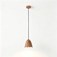 WOMO Bell‑Shade Multi‑Light Wood Pendant Light-WM3286