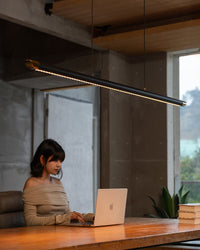WOMO Black Platinum Linear Pendant Light - WM3287
