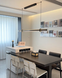 WOMO Black Glass Time tunnel Linear Pendant Light - WM3288