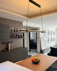 WOMO Black Glass Time tunnel Linear Pendant Light - WM3288