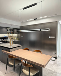 WOMO Black Glass Time tunnel Linear Pendant Light - WM3288