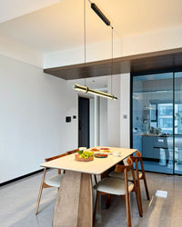 WOMO Black Glass Time tunnel Linear Pendant Light - WM3288