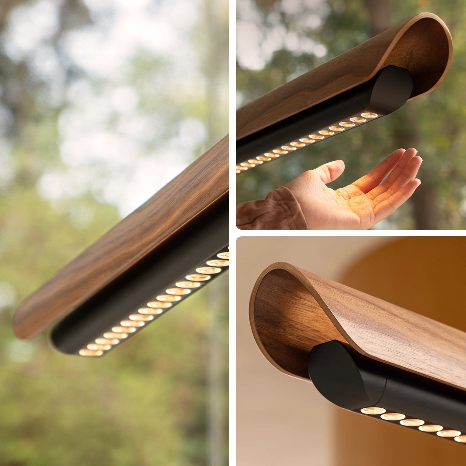 WOMO Walnut Moon watching Linear Pendant Light - WM3289