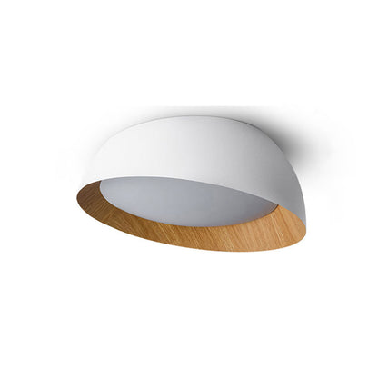 WOMO Wood Grain Asymmetrical Flush Mount Ceiling Light-WM1016