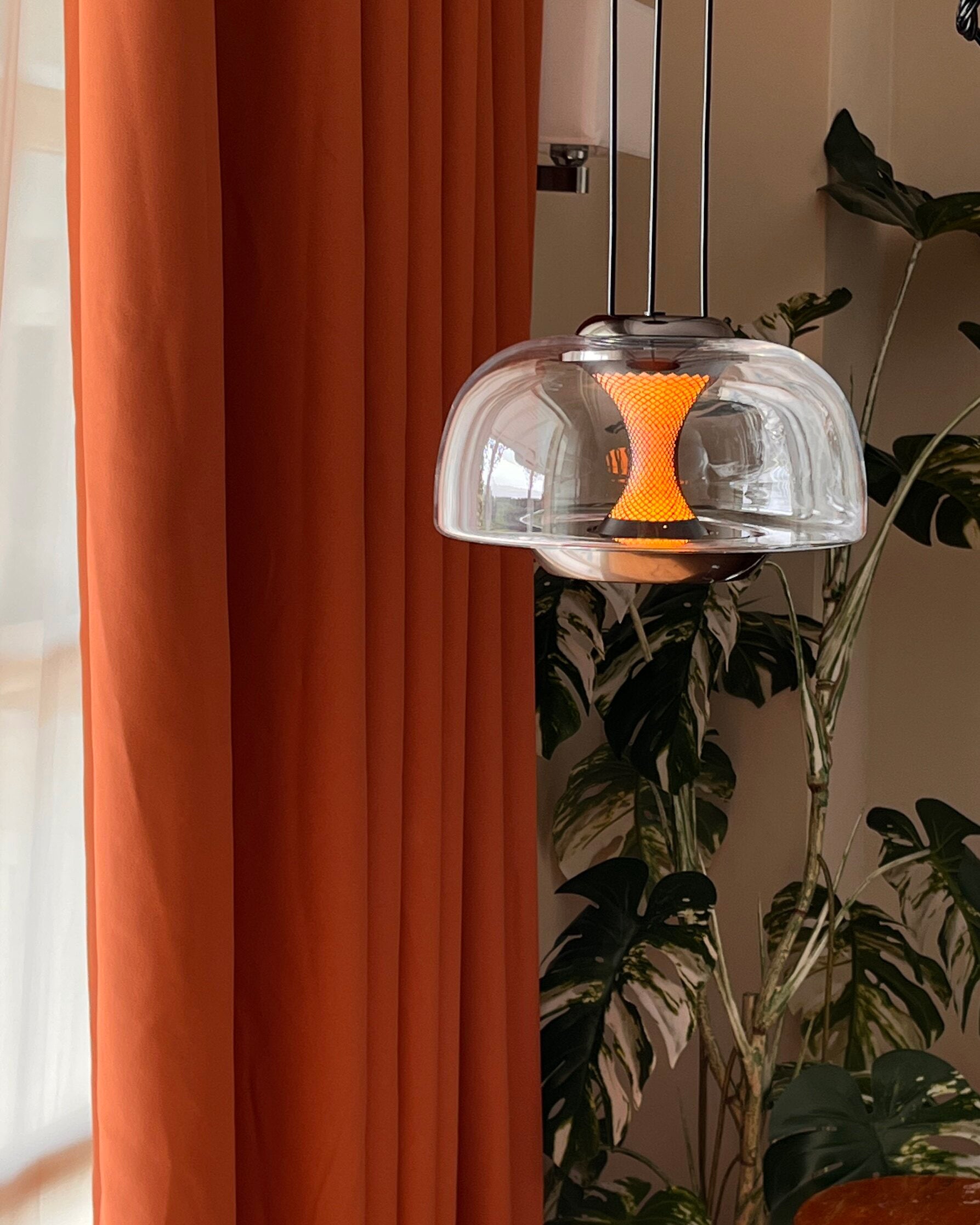 WOMO Dome Glass Sunset Glow Pendant Light - WM3322