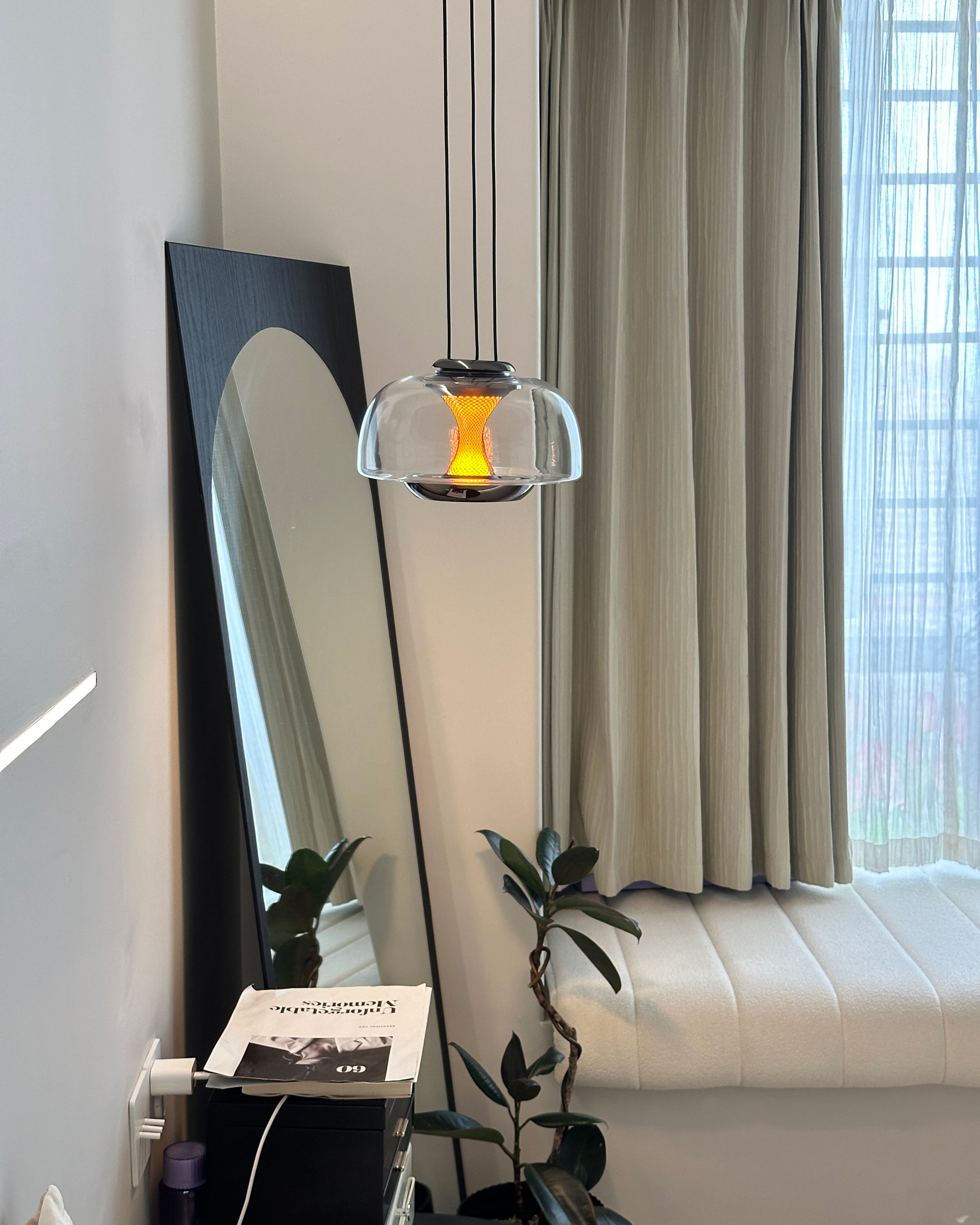 WOMO Dome Glass Sunset Glow Pendant Light - WM3322