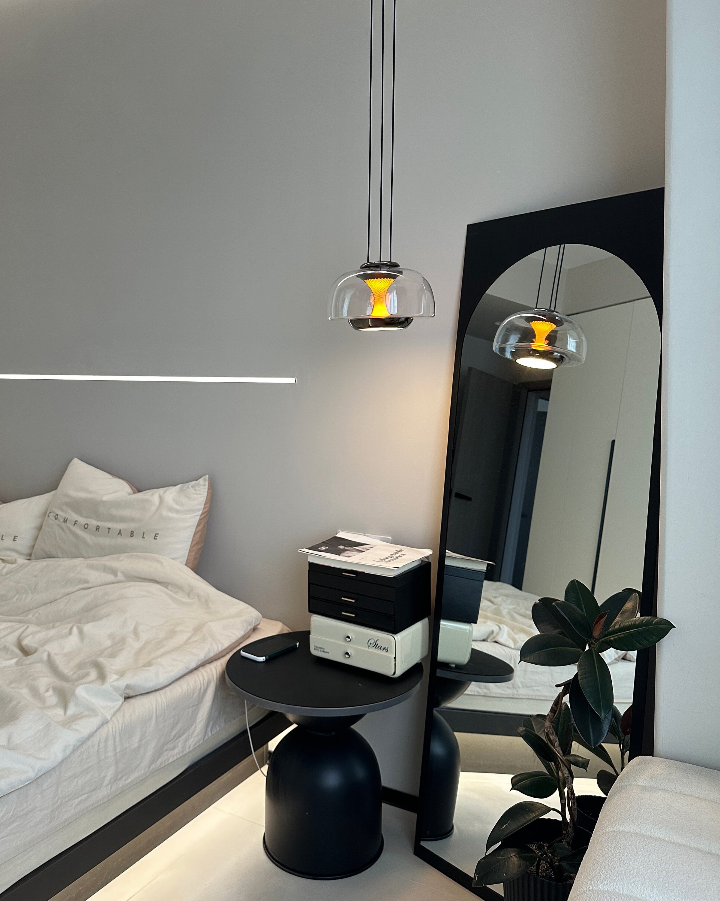 WOMO Dome Glass Sunset Glow Pendant Light - WM3322