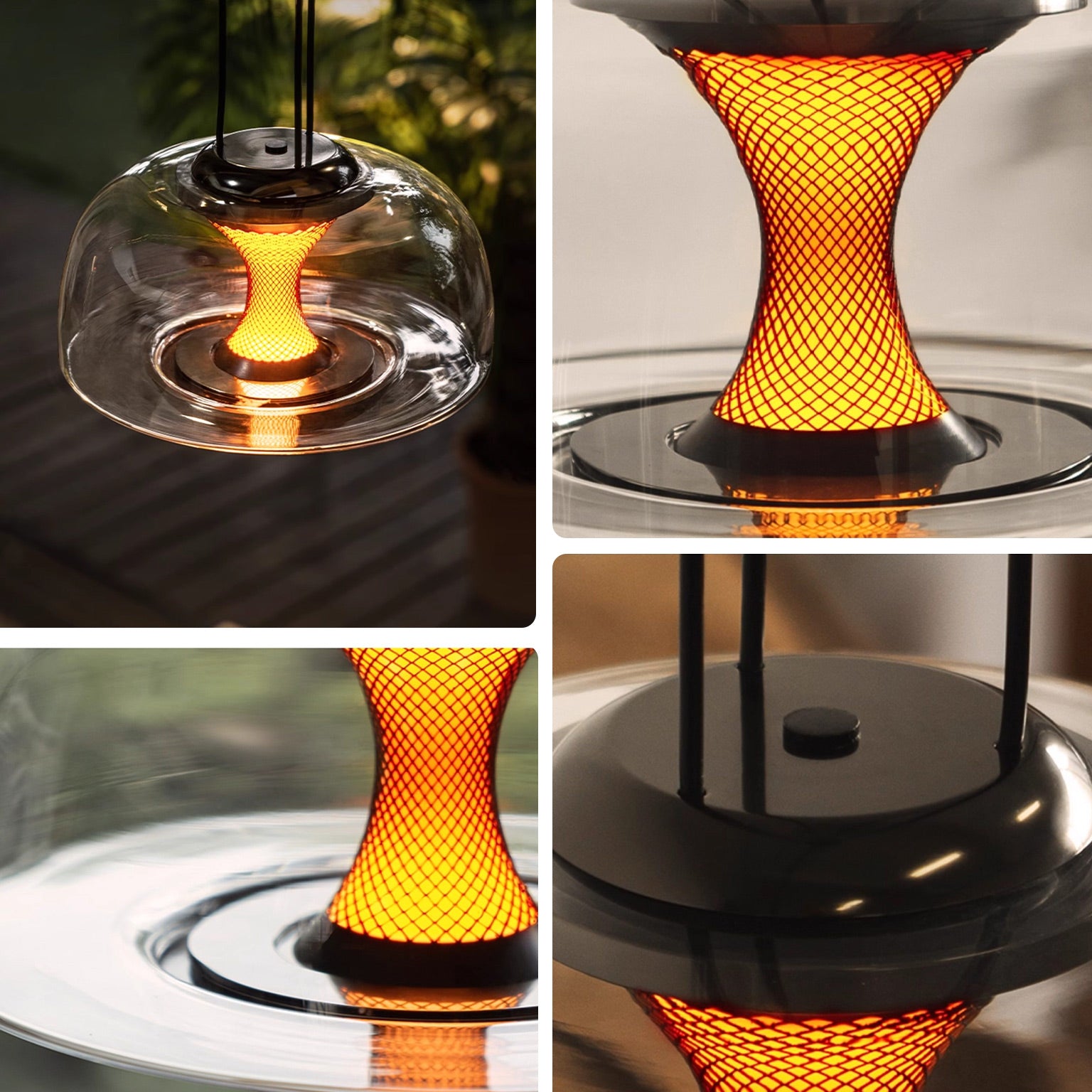 WOMO Dome Glass Sunset Glow Pendant Light - WM3322