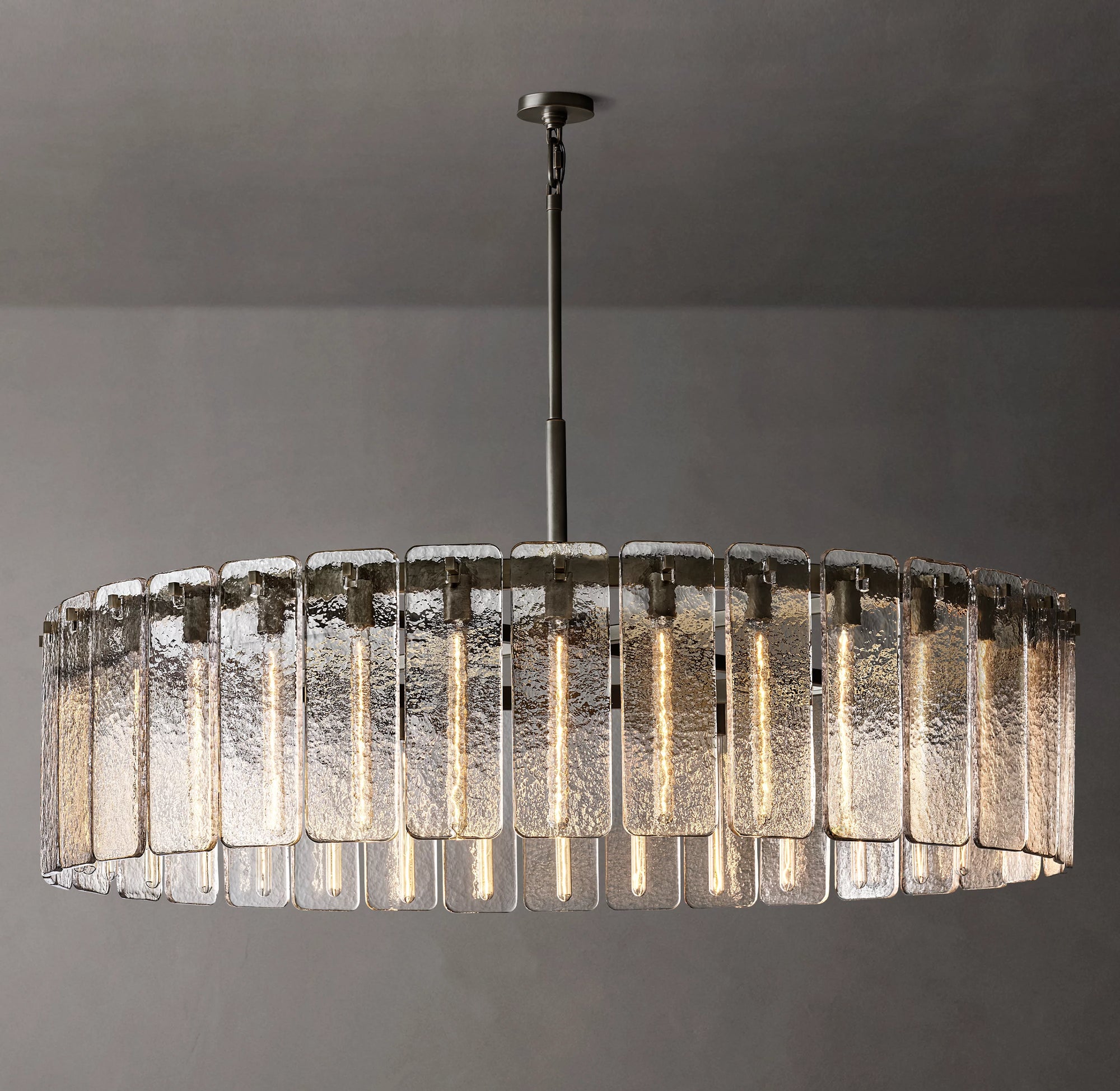 WOMO Textured Glass Round Chandelier - Calamette