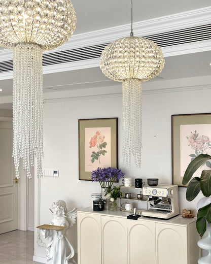 WOMO Jellyfish Beaded Crystal Chandelier-WM2371