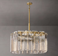 WOMO Textured Glass Round Chandelier - Calamette