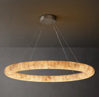 WOMO Lisse Ring Alabaster Chandelier - Rivage