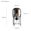 WOMO Smoked Glass Lantern Table Lamp-WM8012 thumbnail