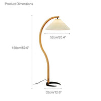 WOMO Pleated Gooseneck Floor Lamp-WM7013