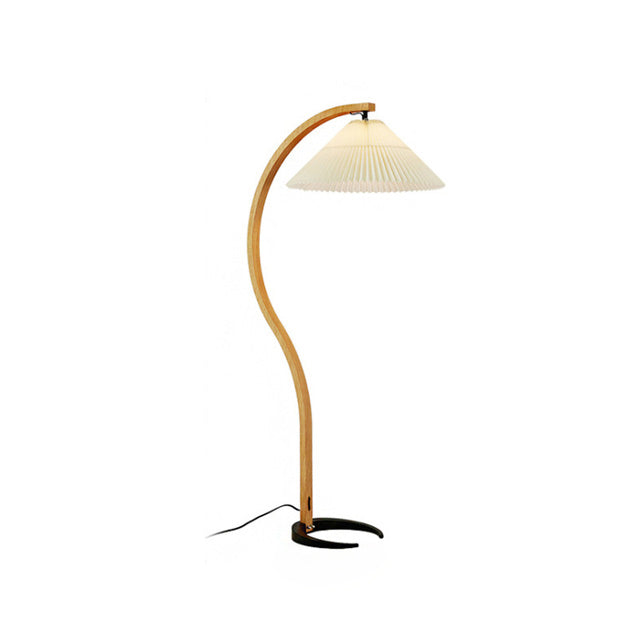 WOMO Pleated Gooseneck Floor Lamp-WM7013