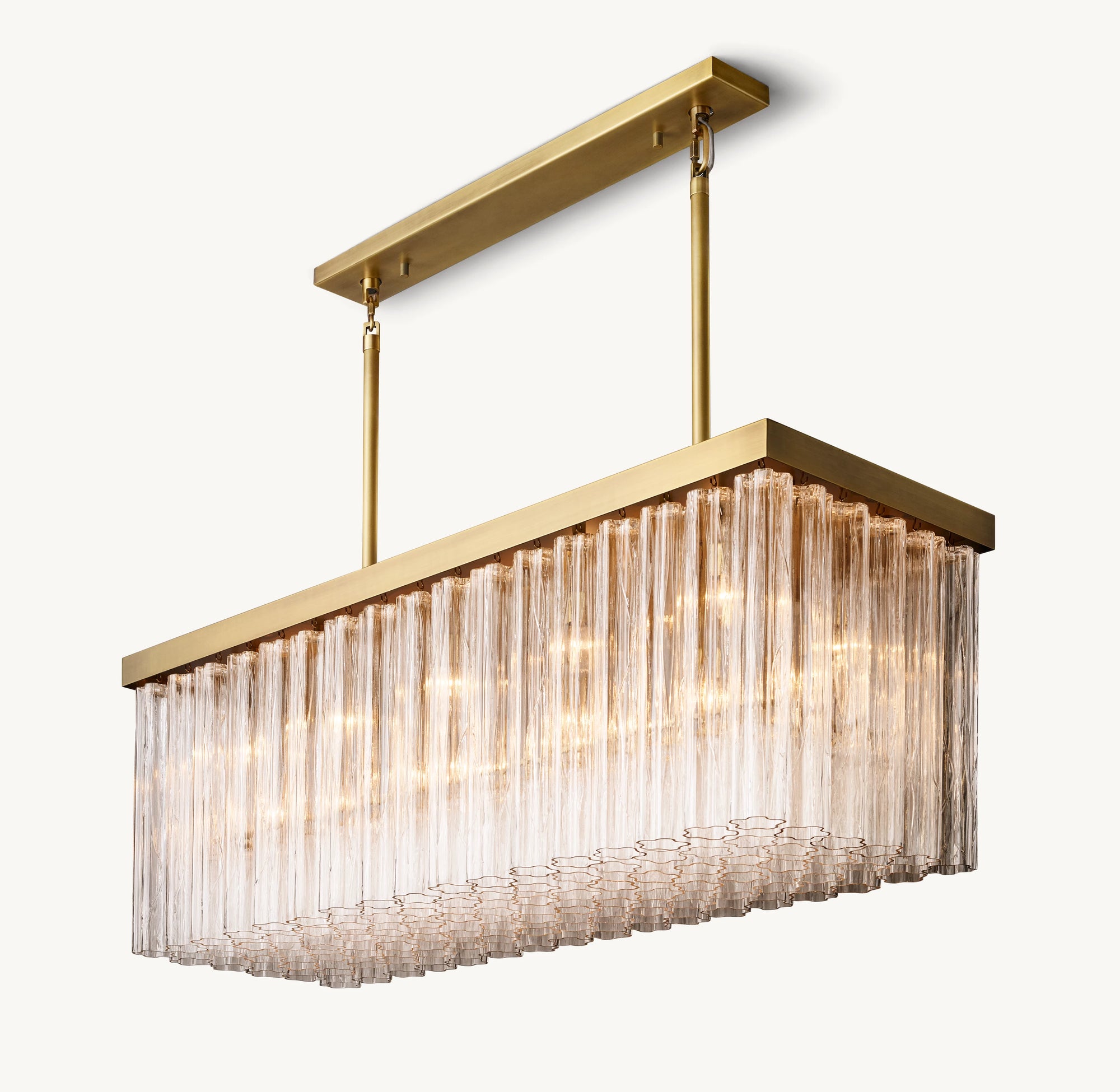 WOMO Tronchi Glass Rectangular Chandelier - Cielo