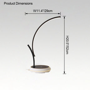 WOMO Dimmable Touch Arc Desk Lamp with Wireless Charger-WM8041