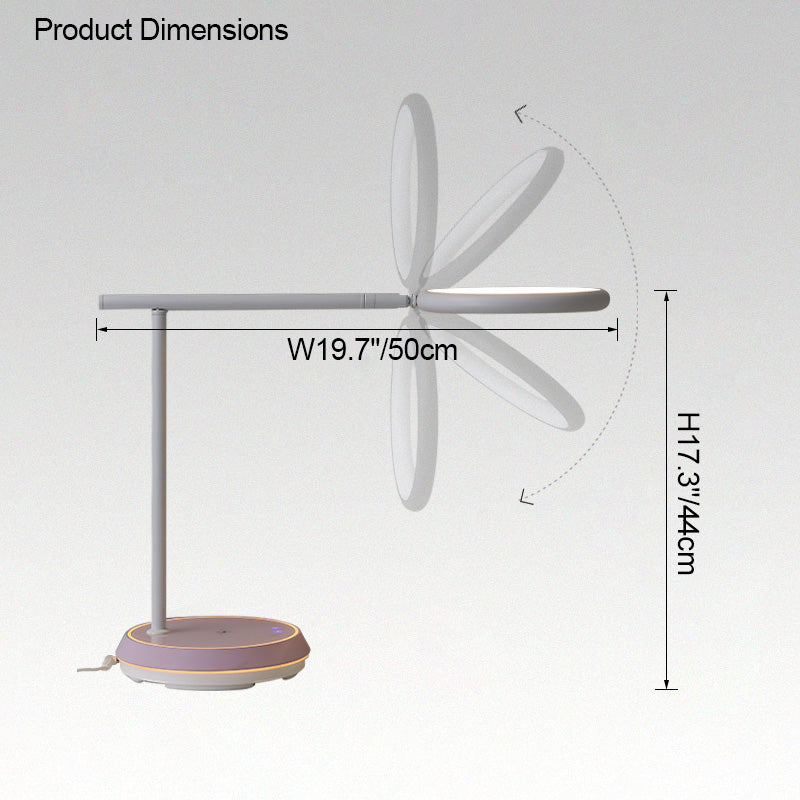 WOMO Dimmable Touch Round Desk Lamp with Wireless Charger-WM8042