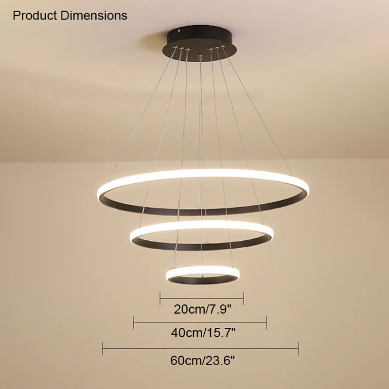 WOMO Tiered Led Ring Chandelier-WM2006