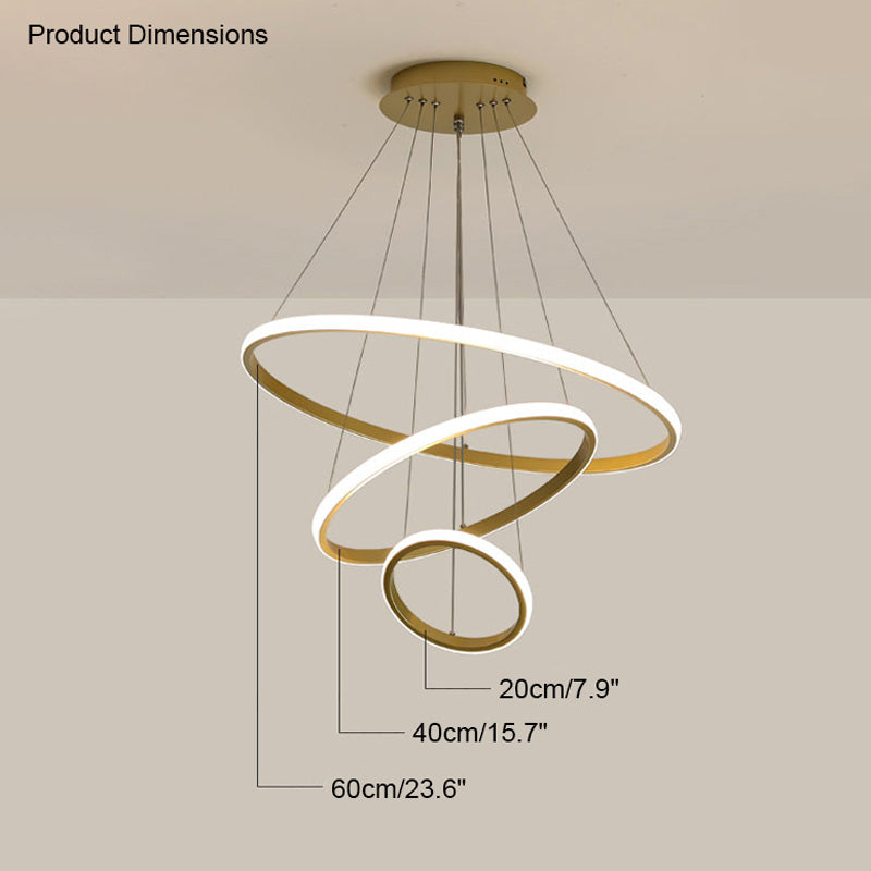 WOMO Tiered Led Ring Chandelier-WM2006