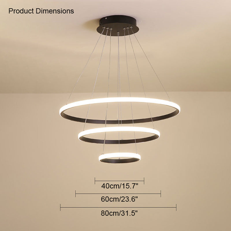 WOMO Tiered Led Ring Chandelier-WM2006