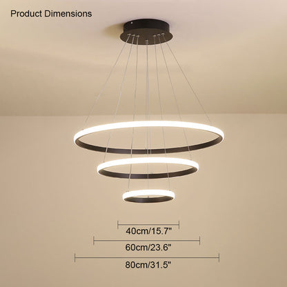 WOMO Tiered Led Ring Chandelier-WM2006