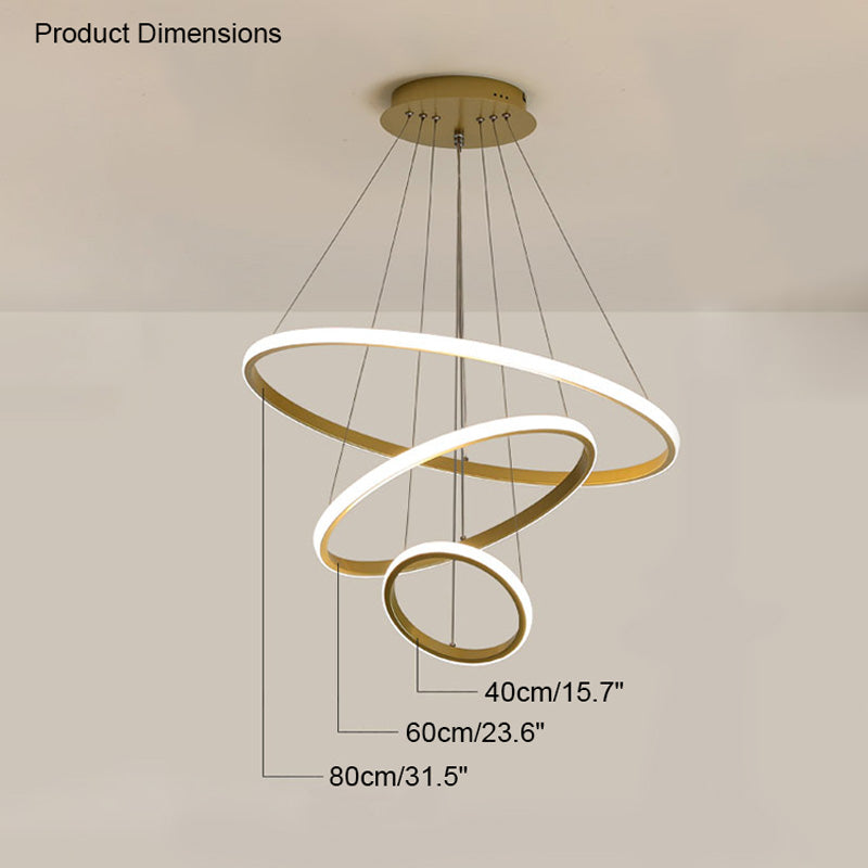 WOMO Tiered Led Ring Chandelier-WM2006