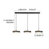 WOMO 3 Light Disc Pendant Light-WM2015 thumbnail