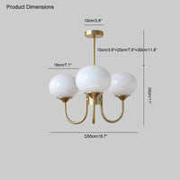 WOMO Pink Glass Globe Arm Chandelier-WM2052