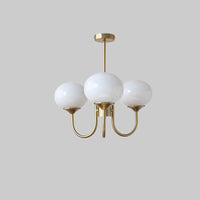 WOMO Pink Glass Globe Arm Chandelier-WM2052