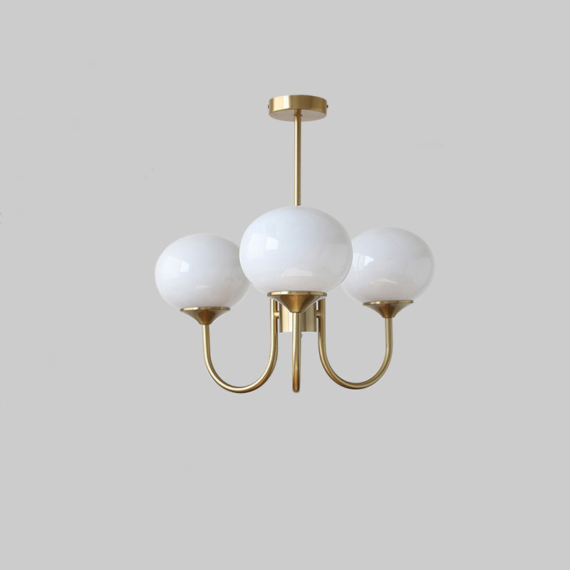 WOMO Pink Glass Globe Arm Chandelier-WM2052