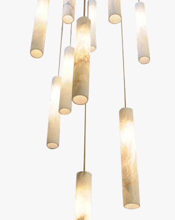 WOMO Alabaster Tube Staircase Chandelier-WM2881