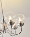 WOMO Textured Glass Chrome Arm Chandelier-WM2696 thumbnail